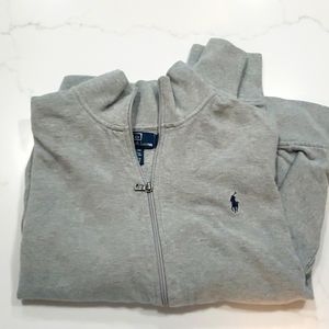 Grey Polo zip up sweater